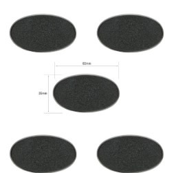 60x35mm Oval Bases